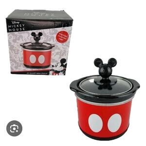 Disney Mickey Mouse .65 Quart Mini Crock Pot with Removable Stoneware, New